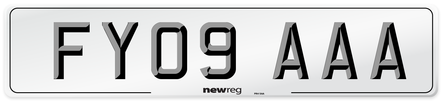 FY09 AAA Number Plate from New Reg
